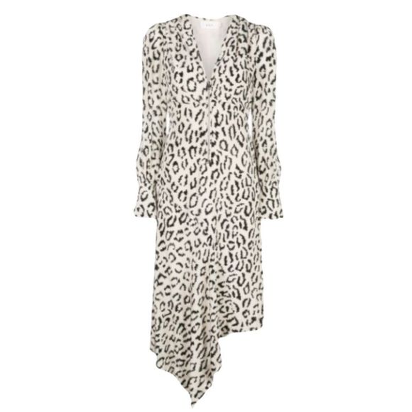 A.L.C. Eden Leopard Asymmetrical Silk Dress - Picture 5 of 12